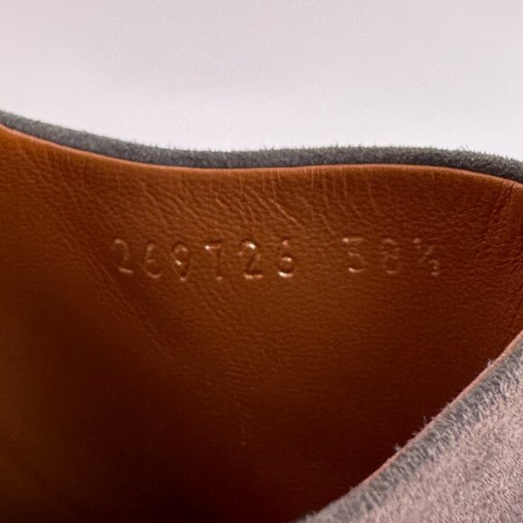 Authentic GUCCI Grey Suede Bamboo Tassel Booties - Size 8.5 - Picture 12 of 13